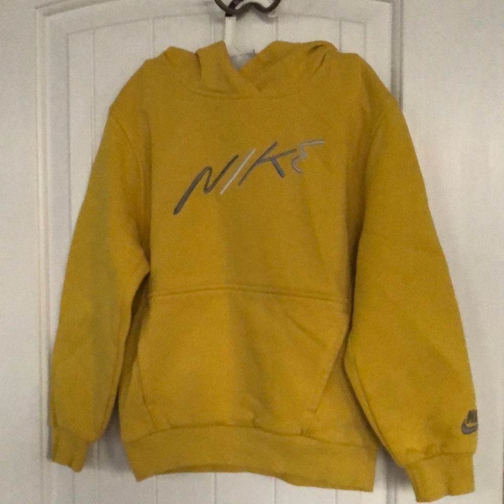 Nike Yellow Hoodie boys size small in great shape